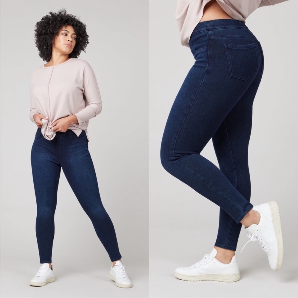 Spanx Jean-ish® Ankle Leggings Blue Denim Women's Small